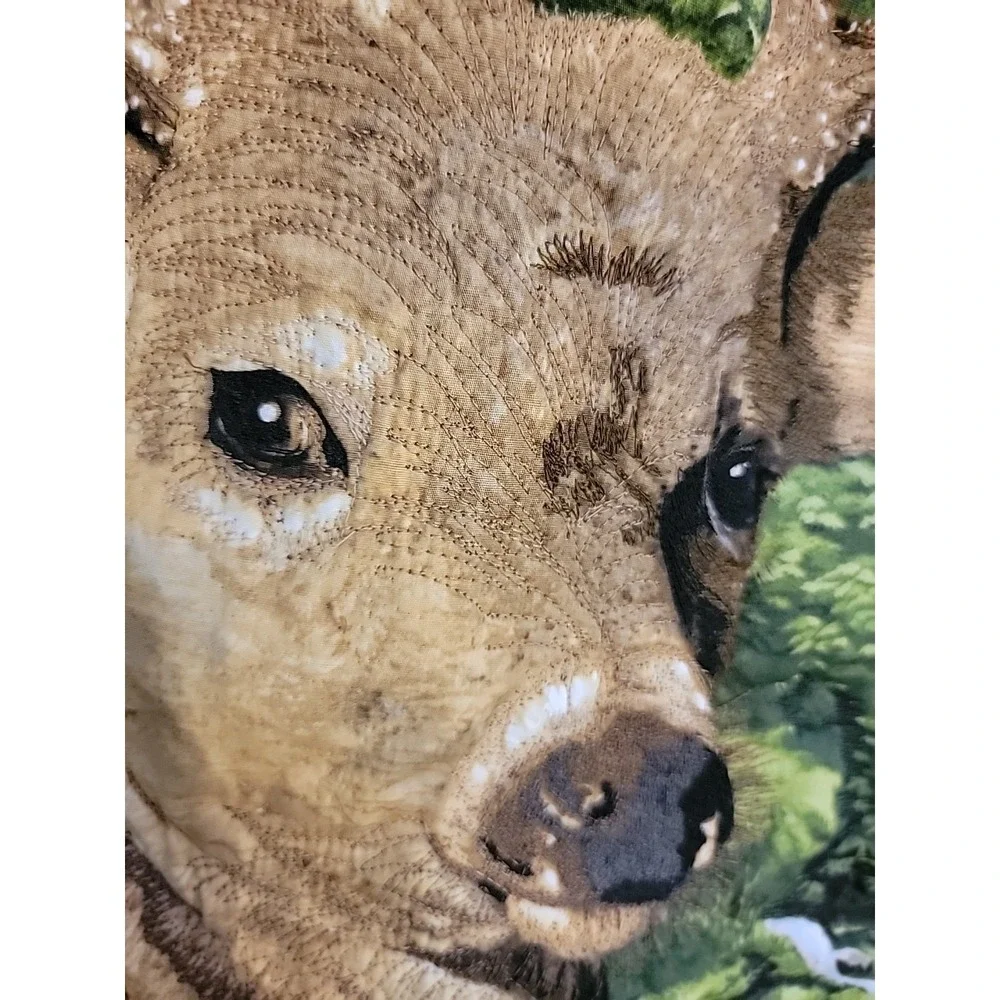 Handmade Quilt New Buck & Deer Theme Size 54 X 54